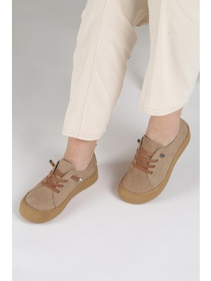 Benetton Pierre Cardin Luna Hakiki Deri Vizon Slip-On Kadın Ayakkabı