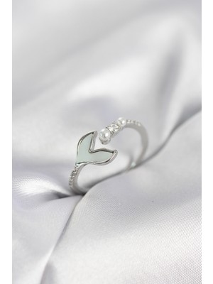 Gümüş Renk Balık Kuyruğu Model Kadın Yüzük - Lisinya