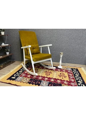 Vivense Trend Sallanan Sandalye, Hardal, Ahşap, Lake Ayak