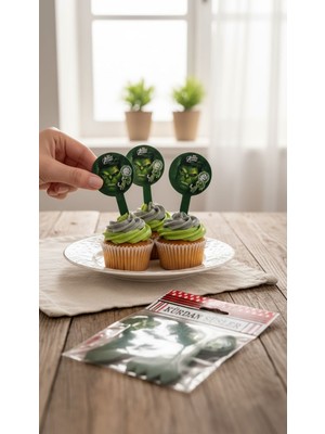 Cadde Süs Hulk Temalı Yeni Nesil Pasta Üstü Karakter Set Süs 10'lu