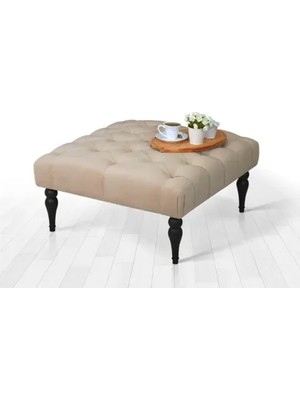 Vivense Plaid Puf, Bej