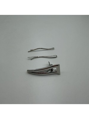 Mare Accessories Minimal Metal Saç Tokası & Tel Toka Seti