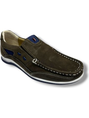 Master 7133-26 Hakiki Nubuk Deri Anatomik Erkek Ayakkabı Haki Laci