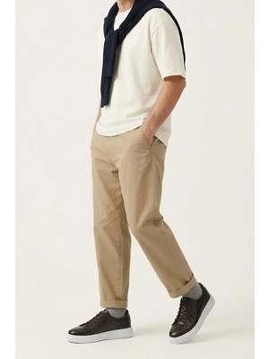 Ziya, Erkek Hakiki Deri Sneaker 161423Z514 Kahve