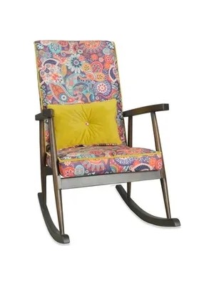 Vivense Trend Sallanan Sandalye, Retro, Ahşap, Ceviz Ayak