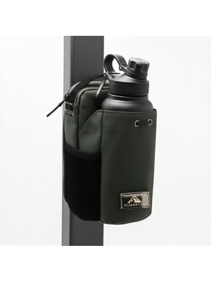 Peakmotion Haki Renk Manyetik/mıknatıslı Sporcu Fitness Çantası Gym, Seyahat Taşınabilir Şişe Telefon Saklama Çapraz Askılı Çanta