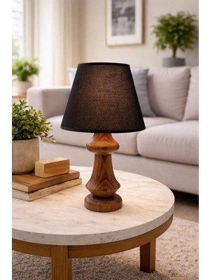 Şeker Marangoz Dekoratif Tasarım Ahşap Abajur