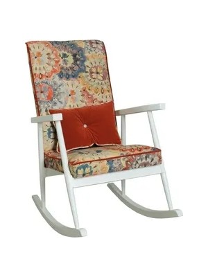 Vivense Trend Sallanan Sandalye, Çiçekli, Ahşap, Lake Ayak