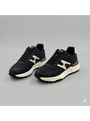 Kindep (Dh) Phlon Hafif Kaymaz Taban Çok Rahat Erkek Spor Ayakkabı Siyah