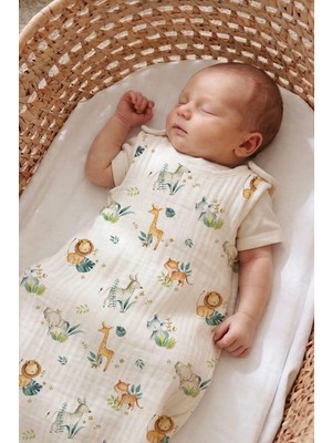 Tuğba Kuğu 4 Kat Müslin 1.2 Tog Bebek Uyku Tulumu (0-18 Ay) - Safari Dream