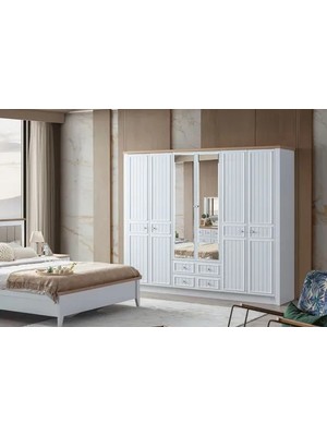 Vivense Lora Gardırop, 6 Kapaklı