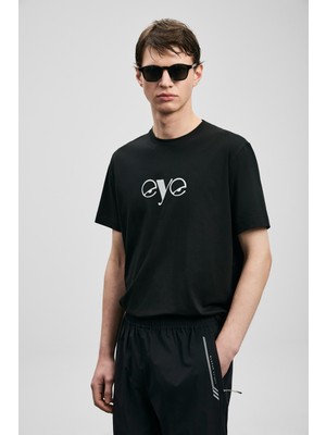 Lufian Larry Modern Grafik T- Shirt Siyah