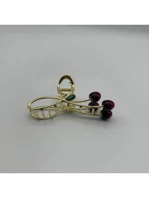 Mare Accessories Gold Kiraz Figürlü Mandal Toka