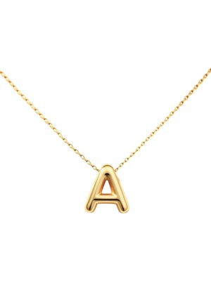 Hakan Mücevherat A Harfi Balon Model 14 Ayar Altın Kolye
