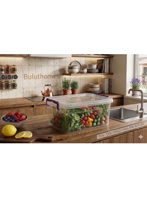 Buluthomes 15 Lt Çok Amaçlı Saklama Kabı Kutusu Gıdaya Uygun Bpa Free Oyuncak Kutusu