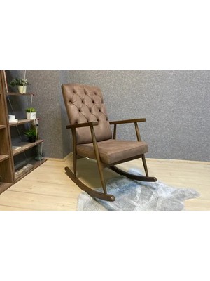 Vivense Trend Sallanan Sandalye, Kahve, Ahşap, Ceviz Ayak