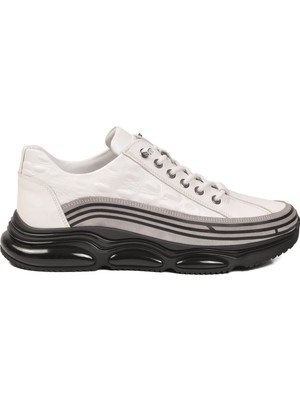 Voyager Beyaz Hakiki Deri Erkek Casual Ayakkabı 6900 M