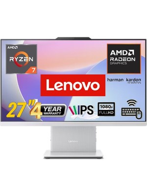 Lenovo ıdeacentre Aıo 27ARR9 Amd Ryzen 7-7735HS 24GB 1tb SSD Windows 11 Pro  27" Fhd All In One Bilgisayar Snertech