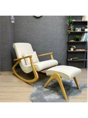 Vivense Ekol Sallanan Sandalye, Krem, Dişbudak, Naturel Ayak