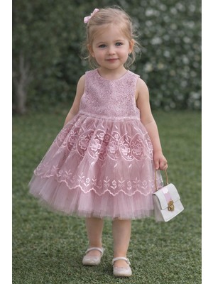 Murat Baby Çantalı Kız Çoçuk Tütü Bayramlık Elbise