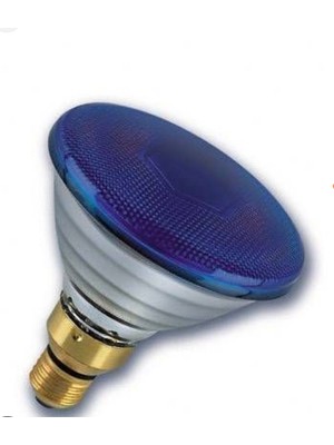 General Electric General Elektrik PAR38 80 Watt Akkor Flemanlı E27 Duy 220V Isıtıcı,havuz,spot, Infrared Çok Amaçlı Normal Ampul Mavi
