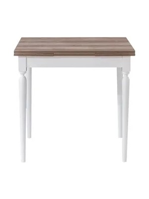 Vivense Florya Çizilmez Açılır Mutfak Masası, Ceviz Beyaz, 70X80