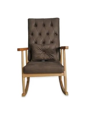 Vivense Trend Sallanan Sandalye, Kahve, Ahşap, Naturel Ayak