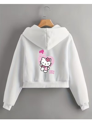 Haha Kız Çocukları Için Hello Kitty Baskılı Ceket