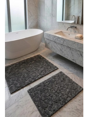 Neşe Home Collection THOMAS BANYO PASPAS SETİ KOYU GRİ