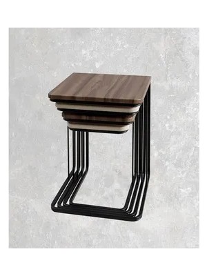 Vivense Vegas Zigon Sehpa Ceviz Krem