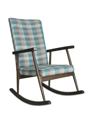 Vivense Trend Sallanan Sandalye, Mavi, Ahşap, Ceviz Ayak