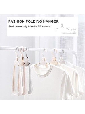 Kiesa 5'li Paket Katlanabilir Seyahat Askısı Yer Tasarrufu Askısı Dolap Giysi Askı Hızlı Düzenleyici Askı