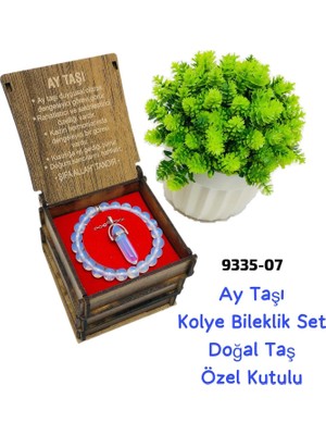 Sedef 9335 Akik Taşı Kolye Bileklik Set
