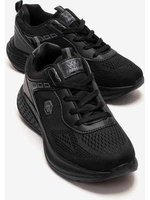 Ccway Bağlı Anorak Kadın Spor Ayakkabı Siyah Siyah