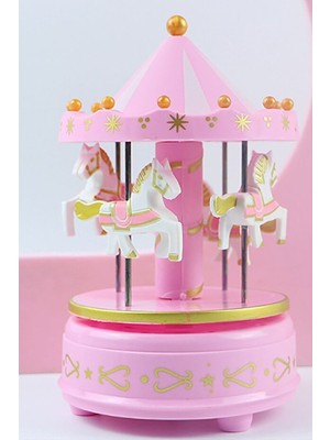 Kiesa Nostaljik Dönen Atlı Karınca Pembe Hediye Müzik Kutusu Sevgiliye Doğum Günü Hediye Büyük Boy
