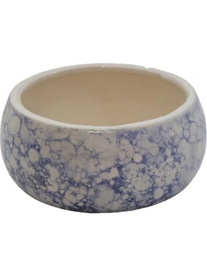 Yerli Misket Tabaklı Seramik Saksı 13x18 cm - Dekoratif Modern Tasarım Çiçek Saksısı