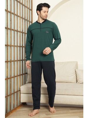 Enisena Erkek %100 Pamuklu Pijama Takımı-Robalı ve 3 DÜĞMELI-12489