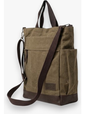Old Cotton Cargo Old Cotton Mumlu Kanvas Omuz ve Sırt Çantası