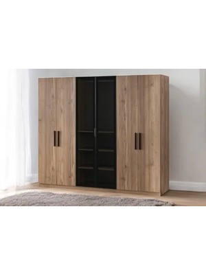 Vivense Eti Gardırop, Camlı, 6 Kapaklı