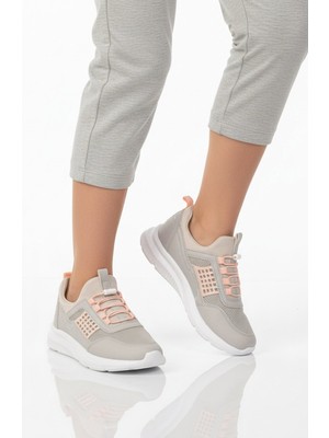 Walkway Buz Pudra Fileli Hafif Esnek Kız Çocuk Spor Ayakkabı Motano F