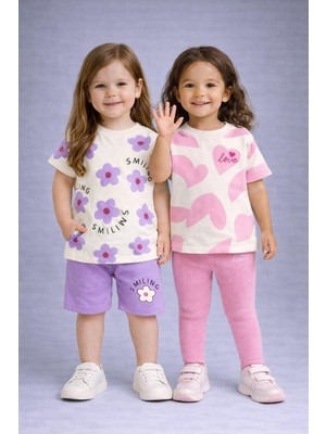 Melodi Kids Kız Çocuk Alt Üst 2'li Takım