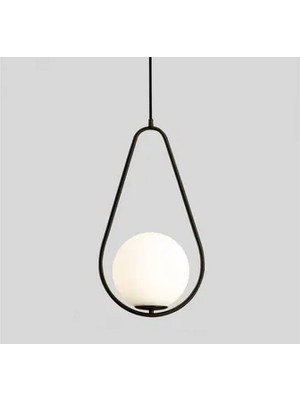 Vivense Damla Tekli Cam Sarkıt, Siyah Beyaz