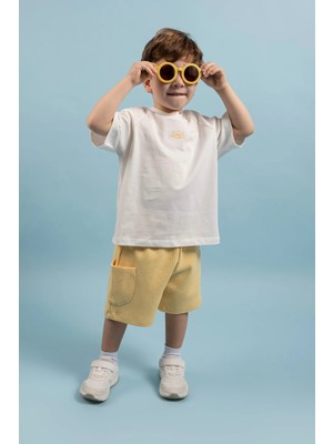 Vauva %100 Pamuk Yazlık Bebek Çocuk Şortlu Takım Rahat Günlük Basic Model