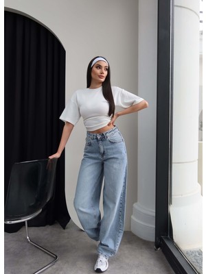 Esra Helvacı Baggy Yüksek Bel Jean