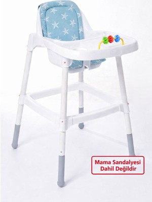 Safemom Mama Sandalyesi Minderi – Kolay Temizlenebilir, Antilop Mama Sandalyesi Model Uyumlu Deniz Yıldızı