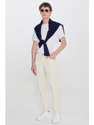 Altınyıldız Classics Pamuklu Slim Fit Dar Kesim 5 Cepli Armürlü Esnek Pantolon
