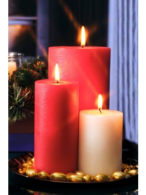Paşabahçe Blok Mum 21 cm Kırmızı - 1 Adet