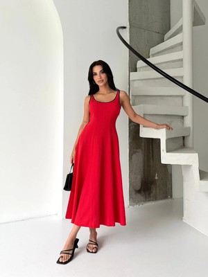 Andme  25Y5202 Kadın Altı Parça Biyeli Elbise