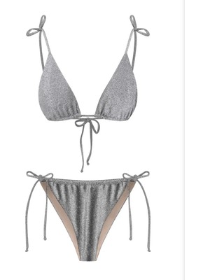 Aquella Lurex Simli Üçgen Bikini Takımı  210-1100