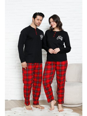 Enisena Kadın Pijama Takımı - Ekose Altlı- Eş Versiyonlu -12581
